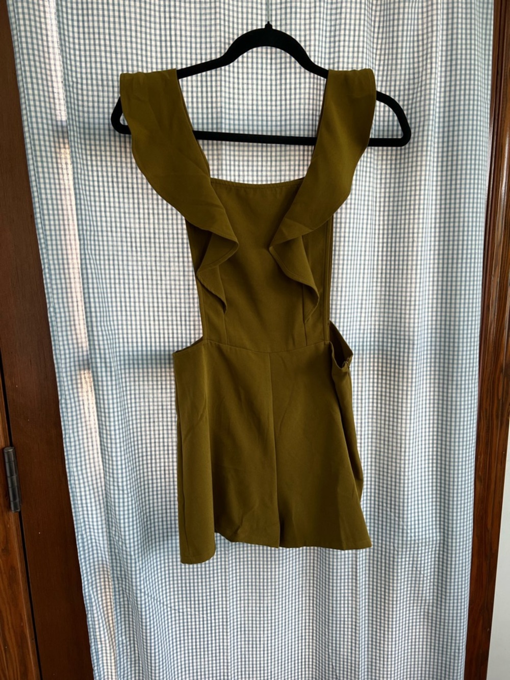 Tresics Olive Green jumpsuit with Subtle Stitching